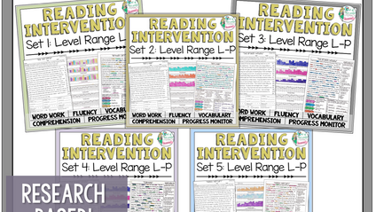 Product image for Reading Intervention Program: Sets L-P