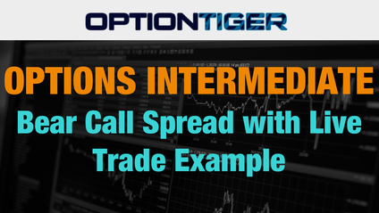 Product image for Bear Call Spread - Live Trade example