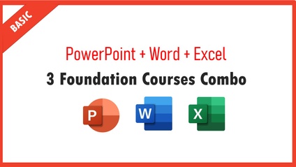 Product image for PowerPoint Word Excel Foundation Courses Combo