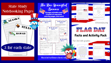 Product image for Patriotic Printable Set and Music Lesson