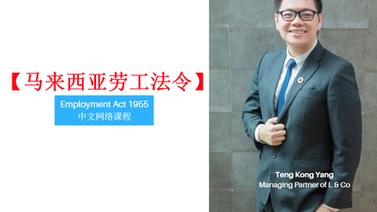 Product image for (中文) 【马来西亚雇佣法令】 (Employment Act 1955) by Teng Kong Yang (L & Co)