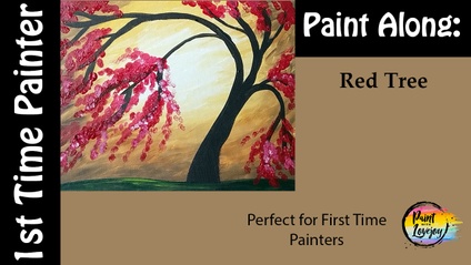 Product image for FREE: Easy Painting for a First-Time Painter: Red Tree