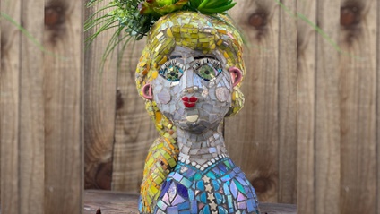 Product image for Head Planter Mosaic with Karen Kingsbury