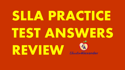 Product image for SLLA Practice Test Answers Review 6990