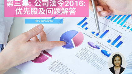 Product image for (中文) 公司法令2016: 优先股及问题解答 (Mandarin) Companies Act 2016: Preference Shares and Question & Answer Session