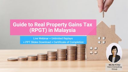 Product image for (English) Guide to Real Property Gains Tax (RPGT) in Malaysia by Ho Yi Hui (Hanz Consulting Group)
