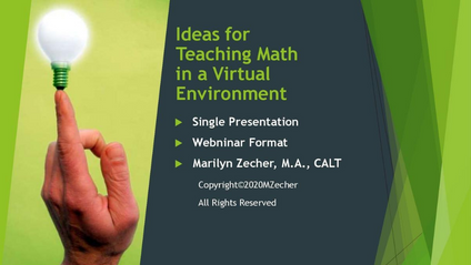 Product image for Teaching Math in a Virtual Environment