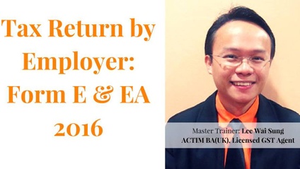 Product image for (English) Employers' Statutory Requirements Tax Return by Employer: Form E & EA 2016 by Adrian Yeo Chartered Accountants