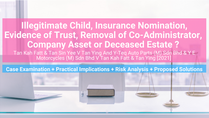 Product image for (English) Illegitimate Child, Insurance Nomination, Evidence of Trust, Removal of Co-Administrator, Company Asset or Deceased Estate ?  