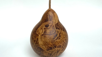 Product image for Rabbit Pyrography Gourd