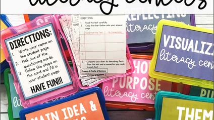 Product image for Reading Comprehension Literacy Centers Bundle #2