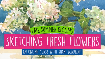 Product image for Sketching Fresh Flowers: Late Summer Blooms