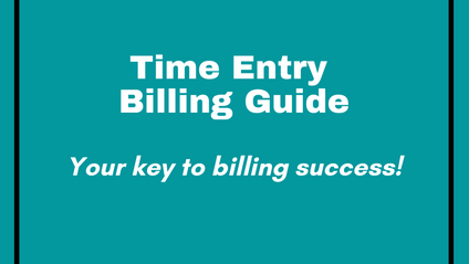 Product image for Time Entry Billing Guide