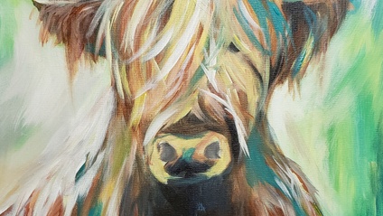 Product image for Highland Cow Acrylic Painting Class