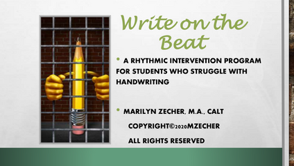 Product image for Write on the Beat:  Multisensory Cursive Handwriting