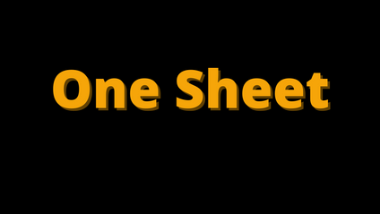 Product image for One Sheet