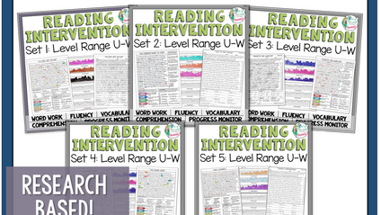 Product image for Reading Intervention Program: Sets U-W