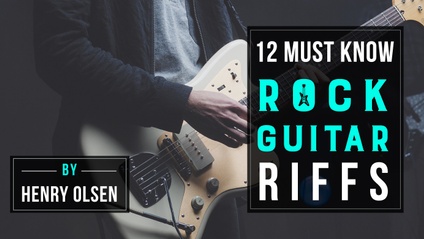 Product image for 12 MUST KNOW beginner rock riffs