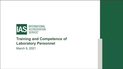 Product image for ELAP Webinar 09 – Training And Competence Of ELAP Lab Personnel
