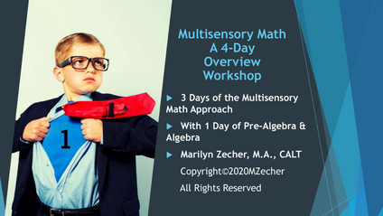Product image for Multisensory Math: A 4 Day Workshop with a Day of Algebra 2018