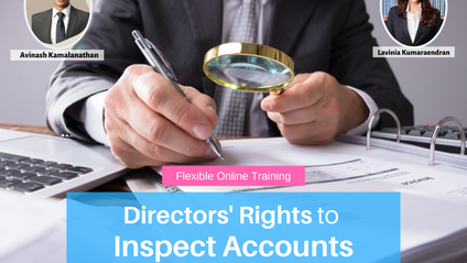 Product image for (English) Directors’ Rights to Inspect Accounts by Lavinia Kumaraendran & Avinash Kamalanathan- (Thomas Philip Advocates & Solicitors)