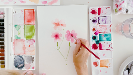 Product image for FREE Tutorial | Learn how to paint simple flowers in watercolour with Kerrie Hess