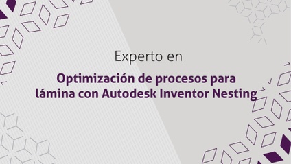 Product image for Experto en Optimización de procesos para lamina metálica con Inventor Nesting y Fusion 360