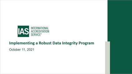 Product image for ELAP Webinar 13 - Implementing a Robust Data Integrity Program in an ELAP Lab