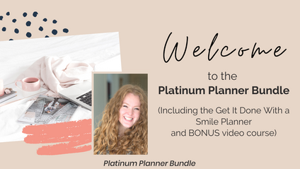 Product image for Get It Done With a Smile Planner and BONUS Video Course