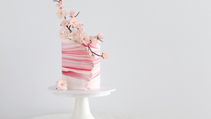 Product image for Sweet Sugar Blossom and Marbled Fondant Cake