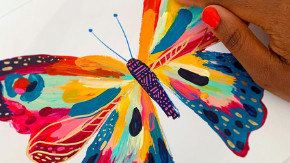 Product image for EttaVee Virtual Live Painting Replay: Finger Painted Butterfly