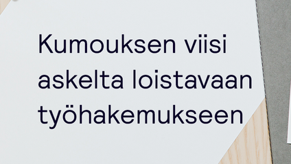 Product image for Kumouksen viisi askelta loistavaan työhakemukseen