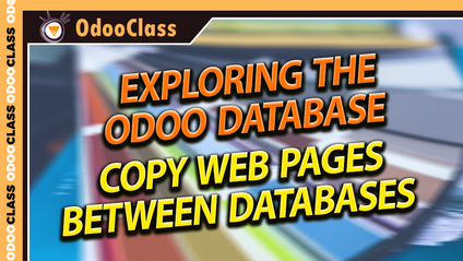Product image for Exploring the Odoo Database - Copy Web Pages Between Databases