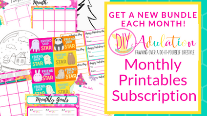 Product image for DIY Adulation Monthly Printables Subscription