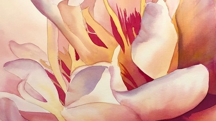 Product image for Nature's Abstraction ﻿- Peony Flower, Paint at your own pace