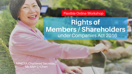 Product image for (English) Rights of Members / Shareholders under Companies Act 2016 by Mah Li Chen (MAICSA Chartered Secretary)