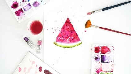 Product image for FREE Tutorial for Kids | Watercolour Art School with Kerrie Hess