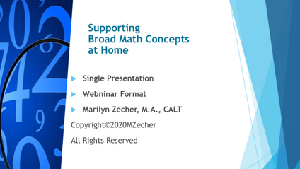 Product image for Supporting Broad Math Concepts at Home