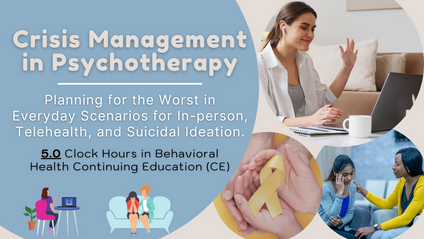 Product image for Crisis Management in Psychotherapy (5 CE Hours)