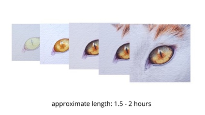 Product image for White Cat Eye in Watercolor