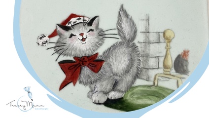 Product image for Cat by the Fireplace