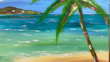 Product image for Paint a Beach Landscape with Acrylic on Canvas