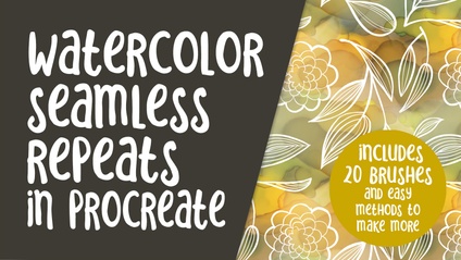 Product image for PRO 013 - Easy Watercolour Background Repeat Pattern in Procreate