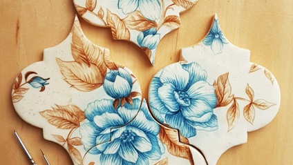 Product image for FLOWER MOSAIC COOKIE TILES