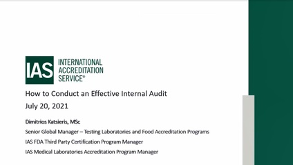 Product image for 17025 QMS Short Webinar 04 – How to conduct an Effective Internal Audit?
