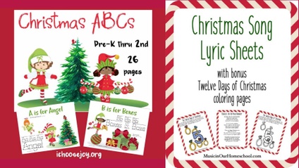 Product image for Christmas Printable Set and Video Lesson