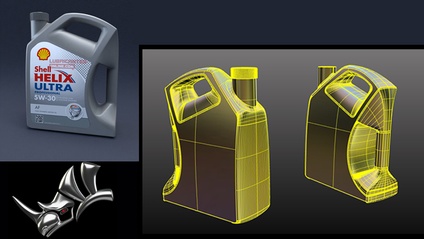 Product image for Rhino 3D V6 ( or V5 ) Surfacing water bottles for beginner to advanced level