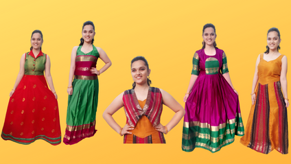 Product image for डिझायनर सारीज वनपीस ड्रेस कोर्स - 1850/-