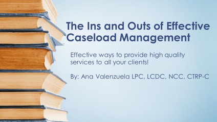 Product image for Ins and Outs of Effective Caseload Management