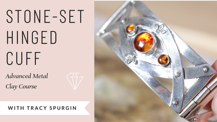Product image for Stone Set Hinged Cuff
